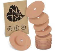 MySweetStitch - 25 x Parche FreeStyle Libre 1 & 2 Redondo con agujero de ventilación, Overpatch Ø 65 mm, protector sensor, parches sensor, impermeable, transpirable, Beige
