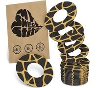 MySweetStitch - 25 x Parche FreeStyle Libre 1 & 2, Ringpatch Ø 65 mm, interior Ø 28 mm, protector sensor, parches sensor, impermeable, transpirable, suave para la piel, Savannah