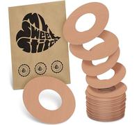 MySweetStitch - 25 x Parche FreeStyle Libre 1 & 2, Ringpatch Ø 65 mm, interior Ø 28 mm, protector sensor, parches sensor, impermeable, transpirable, suave para la piel, Beige