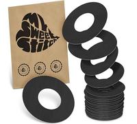 MySweetStitch - 25 x Parche FreeStyle Libre 1 & 2, Ringpatch Ø 65 mm, interior Ø 28 mm, protector sensor, parches sensor, impermeable, transpirable, suave para la piel, Negro