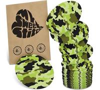 MySweetStitch - 25x Parche Sensor universal redondo, apósito de fijación para FreeStyle Libre 3, Dexcom G7, Omnipod y más, impermeable, transpirable, suave para la piel, Camuflaje