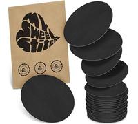 MySweetStitch - 25x Parche Sensor universal redondo, apósito de fijación para FreeStyle Libre 3, Dexcom G7, Omnipod y más, impermeable, transpirable, suave para la piel, Negro