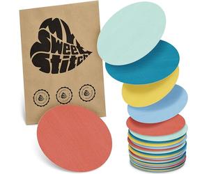 MySweetStitch - 25x Parche Sensor universal redondo, apósito de fijación para FreeStyle Libre 3, Dexcom G7, Omnipod y más, impermeable, transpirable, suave para la piel, Pastel