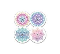 MySweetStitch Freestyle Libre 1 & 2 Sensor Sticker 4er Set, protector sensor, parches sensor, Mandala con agujero de ventilación