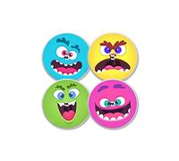 MySweetStitch Freestyle Libre 1 & 2 Sensor Sticker 4er Set, protector sensor, parches sensor, Sugar Monster con agujero de ventilación