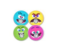 MySweetStitch Freestyle Libre 3 Sensor Sticker 4er Set, protector sensor, parches sensor, Sugar Monster con agujero de ventilación