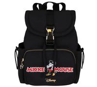 Myszka Mickey Disney Black Mochila pequeña para mujer 28x15x23cm, Negro, talla única