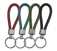 MytaYt 4 Pcs Llavero Cuero de Trenzado Llaveros Original Colgante de Llaveros Coche Originales Llavero Coche y Moto Llavero para Hombre y Mujer