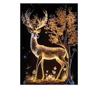 MytaYt 5D Diamond Painting Kit Completo Alce Pintura de Diamante Animal Cuadros Diamantes Adulto Niño Pintura Diamond Art Painting para Decoración de Pared