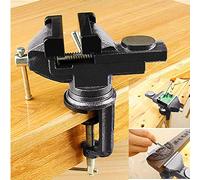 MYTEC - Tornillo de banco con abrazadera, color negro, 7,6 cm