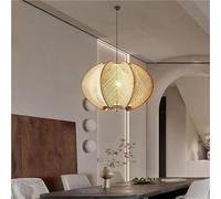 MYTGHBF Lámpara de araña Vintage de Madera Maciza Hecha a Mano con Longitud Ajustable para Dormitorio, Sala de Estar, Pasillo, Comedor, Base E26/E27, lámpara de araña para Dormitorio y Comedor.