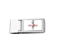 Myth Dragon Eastern Western Animals - Billetera de bolsillo con clip de acero inoxidable