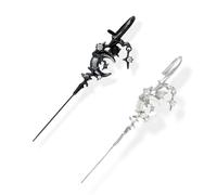 Myth of The Moon Hypoallergenic Ear Hook Piercing Earrings - Creative Star Moon Earring, Lightweight Comfort for Sensitive Ears Gifts for Best Friend (A)