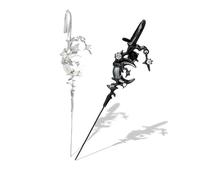 MYTH OF THE MOON Pendientes de Gancho con Aguja para Perforación, Pendientes Envolventes Rastreadores de Estrella y Luna Novedad 2024, Pendientes Creativos de Estrella y Luna, Regalos Mejor Amiga, 6.5