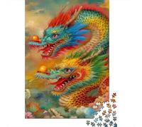 Mythe du Dragon coloré Set De 1000 Piezas Papel Reciclado Puzzle Familiar Fácil De Almacenar Aficionados A Los Rompecabezas Atractivo Ocio Casa 52x38cm/1000pcs