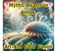 Mythic Beasts in Armor: Art And Color Fusion: A magical blend of illustrated art and coloring pages featuring armored fantasy creatures.