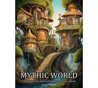 Mythic World: Fantasy Landscapes Colouring Books for Adults with Floating Island, Magical Forest, Whimsical Library, and Much More