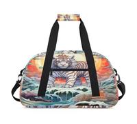 Mythical Animal Tiger Print Kids Duffel Bags for Girls Boys, Overnight Weekender Travel Bag 24L Sport Gym Duffel Bag Practice Tote Carry Bag, color, 24 L, Organizador de bolsas
