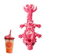 Mythical Bottle Straw Dragon Decor with Wings, Tight Fit Drinkware, 1.89x5.51 inches Beverage Cup Guard with Detail, Beast Figurine Sipping Tube, Fun Ornament Style for Party, Home Supply for Family