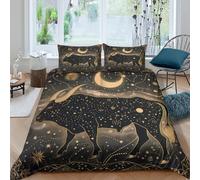 Mythical Celestial Art Funda Edredon Juego de Ropa de Cama de 3 Piezas Impresión 3D Cierre de Mítico Celestial Arte Funda de Edredón Funda de Almohada a Juego Transpirable Lavables for niña