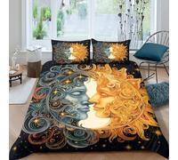 Mythical celestial style Funda Edredon 3 Piezas Compuesto Impresión 3D Cierre de Mítico celestial estilo Funda de Edredón Funda de Almohada a Juego Lavables for Ancianos Super king（260x220cm）