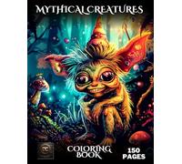 Mythical Creatures Coloring Book: Fantasy Grayscale Coloring Pages for Adults and Teens: Forest Fairies, Mushroom Hat Beings, Enchanted Tiny ... Relaxation (Fantasy Creatures Coloring Books)