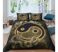 Mythical Dragon Art Funda Edredon Microfibra 3 Piezas Compuesto Impresión 3D Cierre de mítico Dragon Arte Funda de Edredón Funda de Almohada a Juego Transpirable for Adultos Super King（260x220cm）