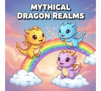 Mythical Dragon Realms: A Dragon Coloring Book for Adults: Featuring Fierce and Majestic Fantasy Creatures for Stress Relief and Relaxation