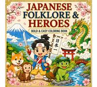 Mythical Japan: A Journey of Gods and Monsters: A Nostalgic Adult Coloring Book Featuring Iconic Folklore Characters with Thick Lines for Relaxation and Easy Coloring