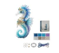 Mythical Ocean Series DIY Bead Kit, 3D Marine Animal Figurine Beading Craft Set, Ocean Themed Beads & Charms Supplies for Handmade Ornaments, Craft For Craft Enthusiasts (Seahorse)