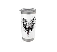 Mythical Phoenix Bird Rise From Ashes Watercolor Graphic Vaso térmico de acero inoxidable de doble pared