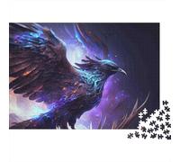 Mythical Raven Flight 1000 Piezas Rompecabezas Regalo Adultos Ave Mítica Oscura Brillante en Vacío Estelar Premium Resistente Desafiante Difícil Alivio Estrés 52x38cm/1000pcs