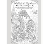Mythical Realms: An Adult Coloring Book: Unleash Your Inner Artist with Enchanting Creatures, Magical Landscapes, and Heroic Legends