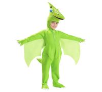 Mythloom Disfraz de dragón para niños, overol unisex de dinosaurio pterodáctilo con capucha, alas y cola para niños y niñas, disfraz de Halloween, disfraz de fiesta de cosplay temática de dinosaurio