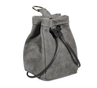 Mythrojan Bolsa de cinturón con cordón para accesorios de disfraz renacentista, bolsa de joyería - Gris, Grafito, 5" x 3.5" x 4"
