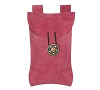 Mythrojan LARP - Riñonera medieval para joyas renacentistas para recreación histórica, cosplay, accesorios de escenario, color marrón oscuro, Rosa bebé, Height - 7.2" x Width - 4.7", Medieval