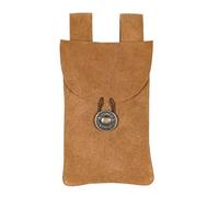 Mythrojan LARP - Riñonera medieval para joyería renacentista para recreación histórica, cosplay, accesorios de escenario, color marrón oscuro, Marrón, Height - 7.2" x Width - 4.7"