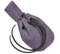 Mythrojan Leather Pouch Drawstring Pouch Medieval Suede Leather Belt Bag Larp Coin Pouch Renaissance Cosplay Costume Accessories Jewelry Coin Purse for Larp, SCA - Dark Blue, 5" x 6"