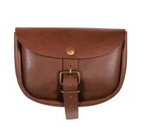 Mythrojan Leather Waist Pouch Handmade Bumbag Medieval Belt Pouch Authentic Viking Purse Renaissance Costume Accessory for Viking Events, Festivals, Historical Reenactments, Brown - 6.2"X4.7"