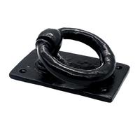 Mythrojan Ring Door Knocker Handcrafted Black Powder Coated Antique Iron Front Door Knocker Heavy Duty Artisan Made Vintage Decor for Interior, Exterior Home & Garden Gates