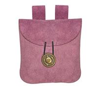 Mythrojan Riñonera medieval renacentista de ante para joyas, color morado