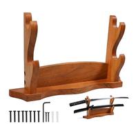 Mythrojan Soporte de espada medieval de madera maciza, soporte de pared para espada samurái, soporte de espada Katana,