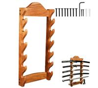Mythrojan Sword Stand Katana Stand Medieval Sword Wall Mount Samurai Sword Display Stand Katana Sword Holder Gladiator Sword Wall Display Crusader Sword Stand for Display- Six Tier Stand
