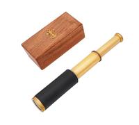Mythrojan Telescope Brass Spyglass Pirate Monocular Portable Handheld Vintage Telescope Retro Pirate Spyglass for Medieval Renaissance Cosplay Costume, Stage Costume Props - 9 Inch