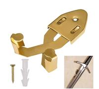 Mythrojan Vertical Sword Holder Metal Single Sword Wall Mount Adjustable Multifunctional Display Mount Wall Decor Rack for Axe, Knives - Brass, 3 Inch