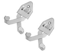 Mythrojan Vertical Sword Holder Metal Single Sword Wall Mount Adjustable Multifunctional Display Mount Wall Decor Rack for Axe, Knives - Silver, 3 Inch, Pack of 2