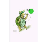 myTme notebook - Tortoise singing with flair.: 100 page notebook with alternating blank pages and 8mm wide lined pages. Hand drawn illustrations by Mother Hen Art.