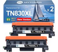MYTONER Cartucho de tóner de Repuesto para Impresora Brother TN830XL TN830 XL/V/R TN-830 Negro de Alto Rendimiento para Impresora DCP-L2640DW HL-L2460DW L2480DW MFC-L2820DW XL HL-L2405W HL-L2400D