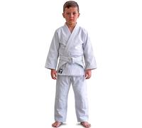 Mytra Fusion Judo Gi para Niños - Uniforme de Judo Junior Resistente para Entrenamiento y Competición - Kimono de Judo Duradero con Costuras Reforzadas y Cinturón Incluido (Blanco, 0-130)