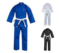 Mytra Fusion Karate Gi Infantil con Cinturón - Traje de Entrenamiento de Artes Marciales 200 g para Niños y Niñas - Uniforme de Karate para Estudiantes (Azul, 1/140)